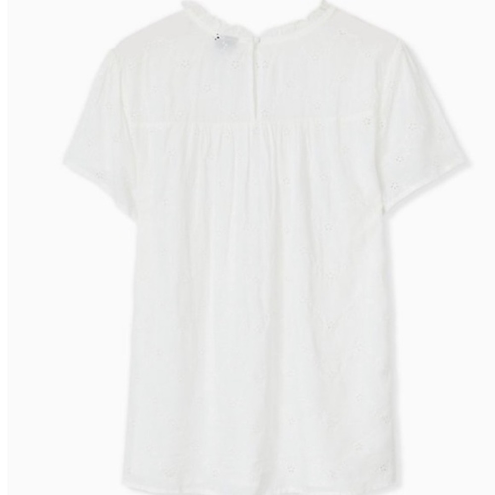 Torrid White Voile Eyelet Top - Picture 3 of 8